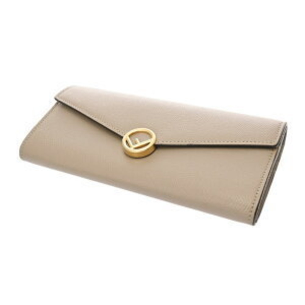 Fendi Long Wallet Greige Calf Leather - Picture 3 of 10